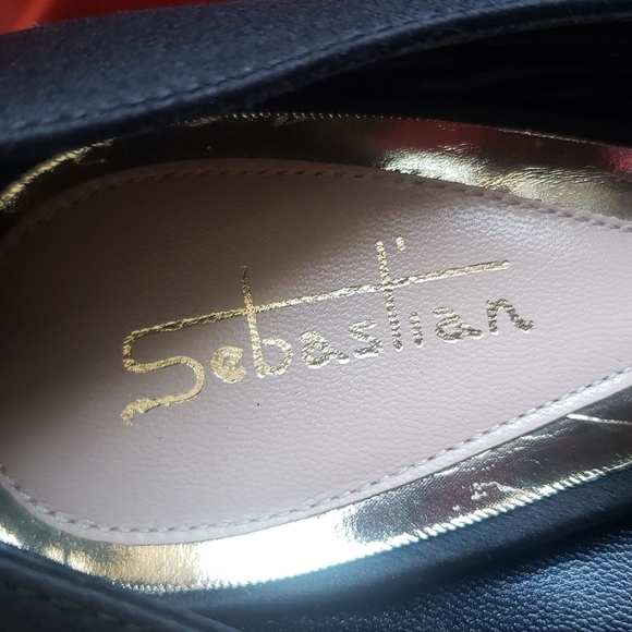 Sebastian Satin Heels With Floral Sequin - Picture 9 of 10